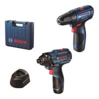 Набор инструментов Bosch: Дрель-шуруповерт GSR 120-LI +Гайковерт ударный GDR 120-LI +2 АКБ +ЗУ