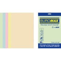 Папір Buromax А4, 80г, ПАСТЕЛЬ, 5 кольорів, 50ш EUROMAX (BM.2721250E-99)