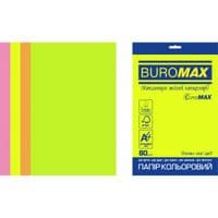 Папір Buromax А4, 80г, NEON, 4 кольори, 200sh, EUROMAX (BM.27215200E-99)
