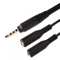 Аудіо-кабель XoKo SC-009 2х3.5мм-M/3.5мм-F Black