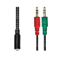 Аудио-кабель XoKo AC-007 3.5мм-M/2х3.5 мм-F Black