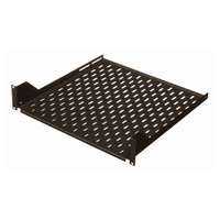 Полиця 2U, глибина 250мм., навантаження 60 кг. RAL 9005 DP-PO-250