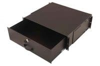 Шафа DIGITUS 3U lockable drawer with handle 132x481x400 mm, color black (RAL 9005) DN-19 KEY-3U-SW
