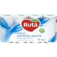 Туалетная бумага Ruta Classic 2 слоя Белая 8 рулонов (4820023740488)