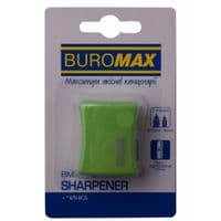 Стругачка Buromax ALFA, RUBBER TOUCH з контейнером 2 отвори (BM.4778-1)
