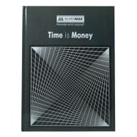 Канцелярська книга Buromax Times Is Money А4 у клітинку 96 аркушів Сіра (BM.2400-109)