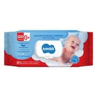 Дитячі вологі серветки Bambik із вівсяним молочком 3 пачки по 120 шт. (43406100)