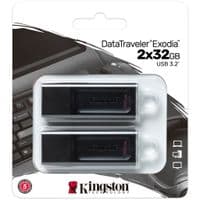 Флеш пам'ять USB3.2 Gen 1 DataTraveler Exodia (Bla ck+White) - 2 Pack 32GB (Black+White)-2 Pack