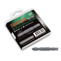 Набор бит Toptul двухсторонних 1/4" PH2хSL6 L65мм 10шт. (GAAW1004)