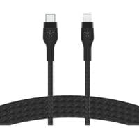 Дата кабель USB-C to Lightning 1.0m BRAIDED SILICONE black Belkin (CAA011BT1MBK)