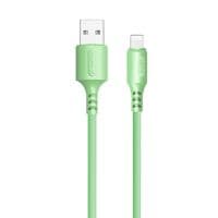Дата кабель USB 2.0 AM to Lightning 1.0m soft silicone green ColorWay (CW-CBUL042-GR)