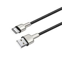 Дата кабель USB 2.0 AM до Type-C 1.0m head metal black ColorWay (CW-CBUC046-BK)