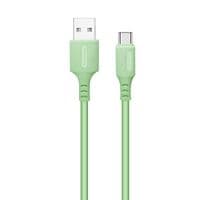 Дата кабель USB 2.0 AM до Type-C 1.0m soft silicone green ColorWay (CW-CBUC042-GR)