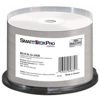 Диск BD SmartDisk 25GB 6X White InkJet Printable WRAP(22-118 мм) 50шт (69835)