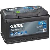 Акумулятор автомобільний EXIDE PREMIUM 72A (EA722)