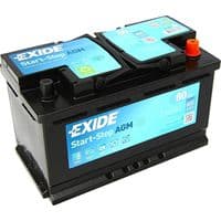 Аккумулятор автомобильный EXIDE START-STOP AGM 80A (EK800)