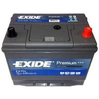 Акумулятор автомобільний EXIDE PREMIUM 75A (EA754)