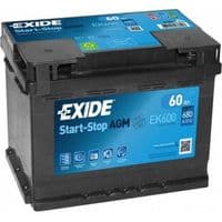Аккумулятор автомобильный EXIDE START-STOP AGM 60A (EK600)