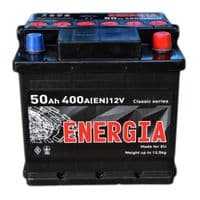 Акумулятор автомобільний ENERGIA 50А (-/+) (000022385)