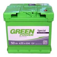 Аккумулятор автомобильный GREEN POWER 50Ah (-/+) (000022355)