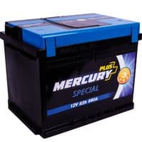 Аккумулятор автомобильный MERCURY battery SPECIAL Plus 62Ah (-/+) (P47298)