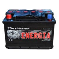 Акумулятор автомобільний ENERGIA 75А (+/-) (000022389)