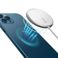 БЗУ Baseus Simple Mini Magnetic Wireless Charger For IP12 with Type-C Cable White