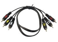 Кабель Audio-Video 3RCA > 3RCA, 3 тюльпана-(M) > 3 тюльпана (M) 0,8 м PE packing (10808)