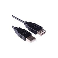 Кабель USB AM-AF, 2.0 м чорний