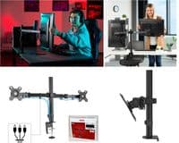 Подставка для монитора, настольная HAMA Holder 2 33-81 cm (13"-32") 2 scr black