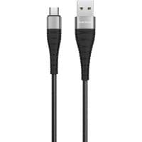 Кабель BOROFONE BX32 Munificent Micro-USB 1m, алюмінієвий alloy casing, nylon braid Black