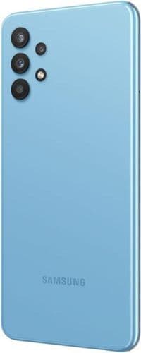 Смартфон Samsung Galaxy A32 SM-A325 4/128GB Dual Sim Blue_; 6.4" (2400х1080) Super AMOLED / MediaTek Helio G80 / ОЗУ 4 ГБ / 128 ГБ вбудованої + microSD до 1 ТБ / камера 64+8+5+5 Мп + 20 Мп / 4G (LTE) / Bluetooth, Wi-Fi, NFC / GPS, GLONASS, Beidou, Galileo / ОС Android 11.0 / 158.9х73.6х8.4 мм, 184 г / 5000 мАг / блакитний