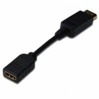 Адаптер Digitus DisplayPort to HDMI (AM/AF) 0.15m Black