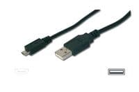 Кабель Digitus USB 2.0 (AM/microB) 0.9m, black