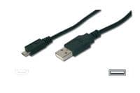 Кабель Digitus USB 2.0 (AM/microB) 1.8m, black