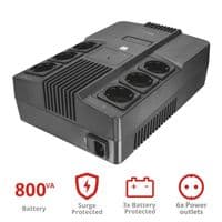 Источник бесперебойного питания Trust Maxxon 800VA UPS 6 standard wall power outlets BLACK
