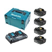 Комплект аккумуляторов Makita MKP3PT184, LXT BL1850Bx4, DC18RD, Makpac (MKP3PT184)