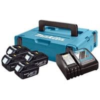 Набор аккумуляторов + зарядное устройство Makita 197954-1, LX BL1830 x 4шт (18В, 3Ач) + DC18RC, кейс Makpac1