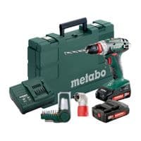 Шуруповерт-дриля Metabo BS 18 Quick акумуляторний, 18V 2x2Aг,кофр, кут.насадка,набір SP(9 шт)