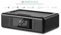 УЦІНКА! Акустична док-станція 2E SmartClock Wireless Charging, Alarm Clock, Bluetooth, FM, USB, AUX Black