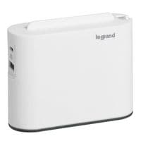 Блок угловой 2х2К боковые розетки 6А USB A+C, цвет белый/серый
