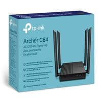 Беспроводной маршрутизатор TP-Link Archer C64 (AC1200, 1хGE Wan, 4хGE LAN, MU-MIMO, Mesh, Smart Connect, 4 внешние антенны)_EU