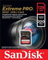 Карта памяти SD 128GB SanDisk C10 UHS-I U3 R200/W140MB/s Extreme Pro V30