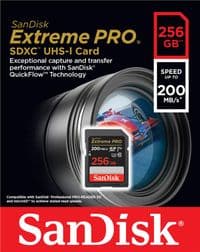 Карта памяти SD 256GB SanDisk C10 UHS-I U3 R200/W140MB/s Extreme Pro V30