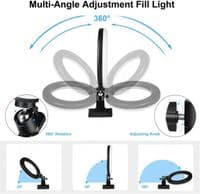 Кольцевая LED-лампа Puluz PKT3126B 10.2" + зажим (PKT3126B)