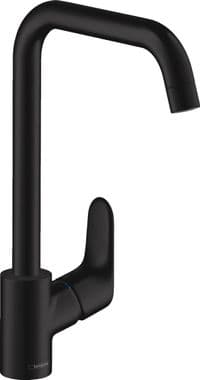 Змішувач для кухні Hansgrohe Focus, довж.виливу - 204мм, поворотний, 1важіль, KM260, матовий чорний
