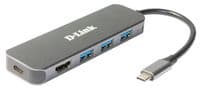 USB-концентратор D-Link DUB-2325 3xUSB3.0, 1xUSB-C, 1xHDMI, USB-C