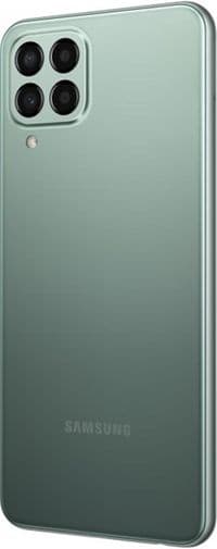 Смартфон Samsung Galaxy M33 5G SM-M336 6/128GB Dual Sim Green (SM-M336BZGGSEK)_UA_; 6.6" (2408x1080) TFT / Samsung Exynos 1280 / ОЗУ 6 ГБ / 128 ГБ вбудованої + microSD до 1 ТБ / камера 50+5+2+2 Мп + 8 Мп / 5G / Bluetooth, Wi-Fi, NFC / GPS, A -GPS, GLONASS, Beidou, Galileo, QZSS/ОС Android 12.0/165.4х76.9х9.4 мм, 198 г/5000 мАг/зелений