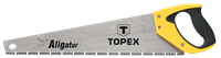 Ножівка по дереву TOPEX "Aligator", полотно 450 мм, зубці з тригранним заточенням, 7TPI, 515 мм