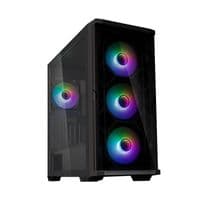 Корпус Zalman Z10 BLACK, MidT, 2xUSB3.0, 1 x USB Type-C, 3x140 мм ARGB, 1x120 мм ARGB (ZM-IF120), стекло (боковая панель), без БР, черный